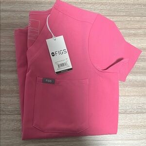Figs Limited Edition Catarina One-Pocket Scrub Top in F*ing Pink. Size XSP. NWT.